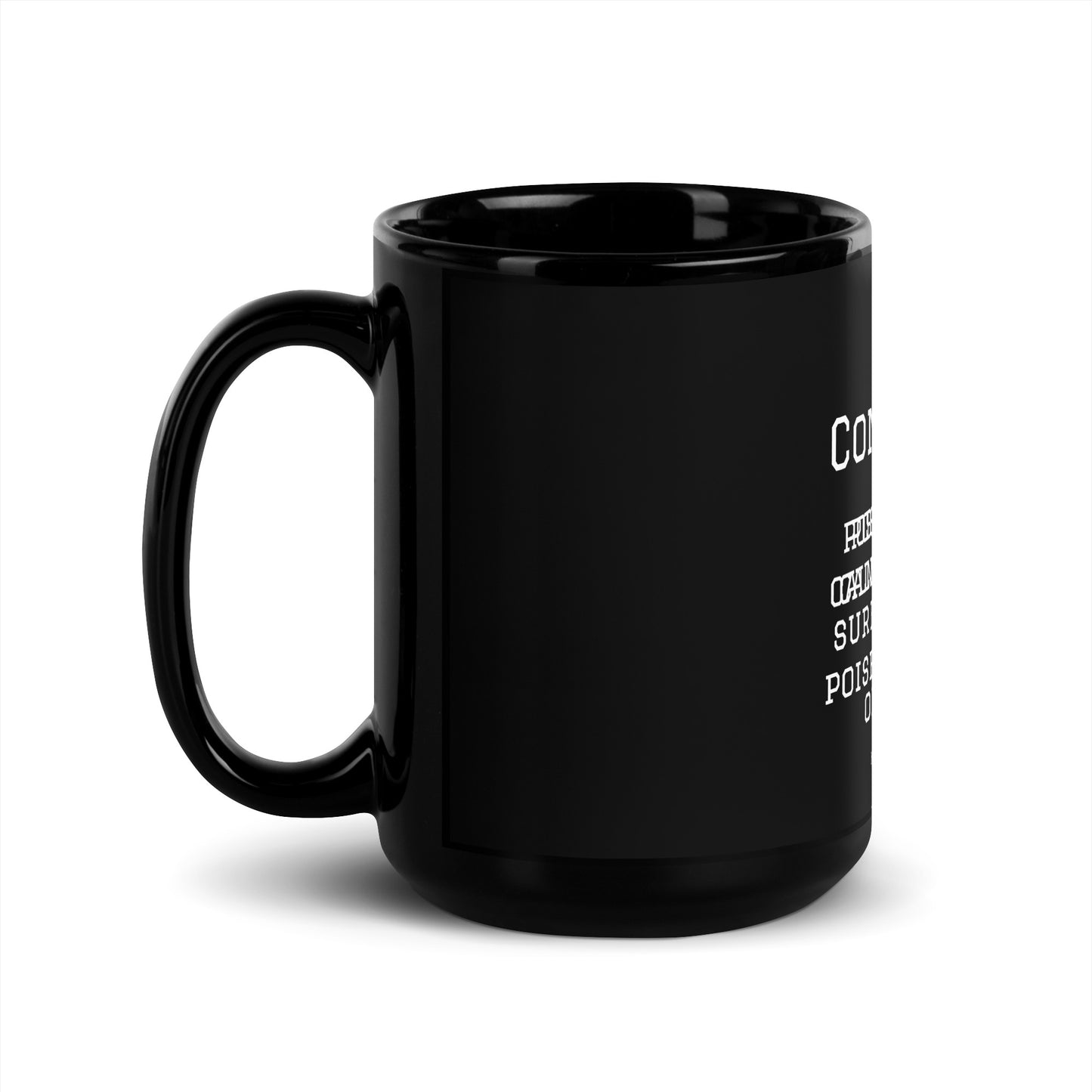 Healthy Words® "confident" Black Glossy Mug