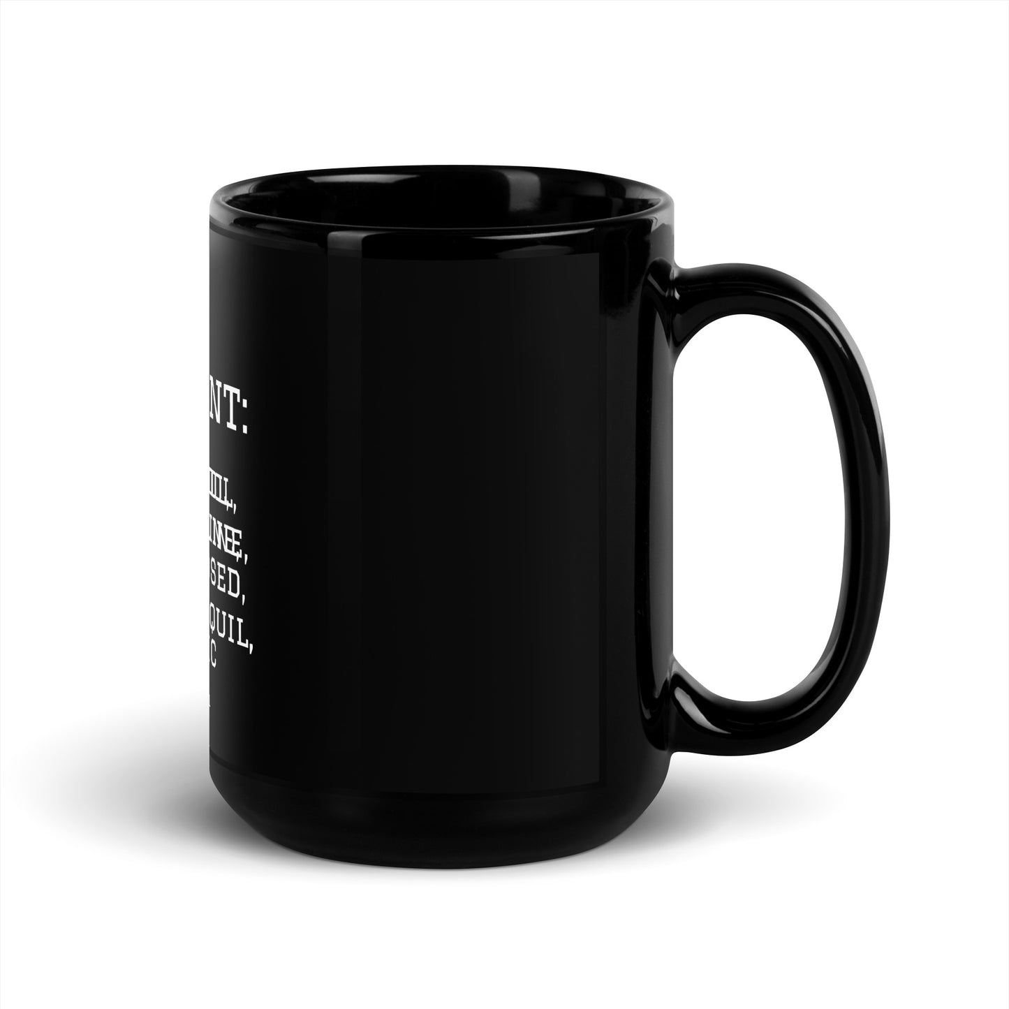 Healthy Words® "confident" Black Glossy Mug